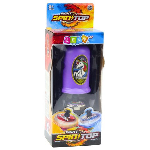 LEAN Toys Zestaw Wyrzutnia Z Bączkiem Latający Dysk Jednorożec Fioletowy