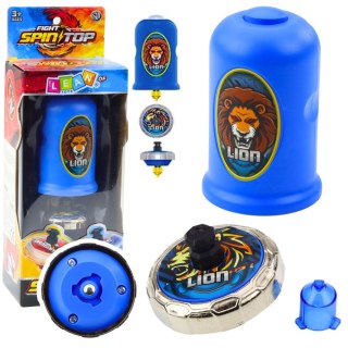 LEAN Toys Zestaw Wyrzutnia Z Bączkiem Latający Dysk Lew Niebieski