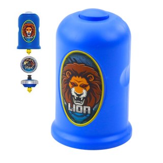 LEAN Toys Zestaw Wyrzutnia Z Bączkiem Latający Dysk Lew Niebieski