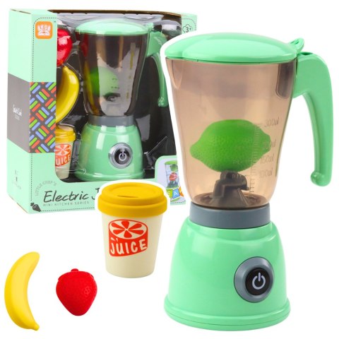 LEAN Toys Blender Elektryczny Dla Dzieci Owoce Kubek Światła Dźwięki Zielony