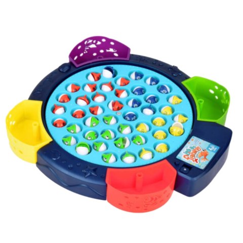 LEAN Toys Gra Interaktywna Zręcznościowa Na Baterie Łowienie Rybek Niebieska