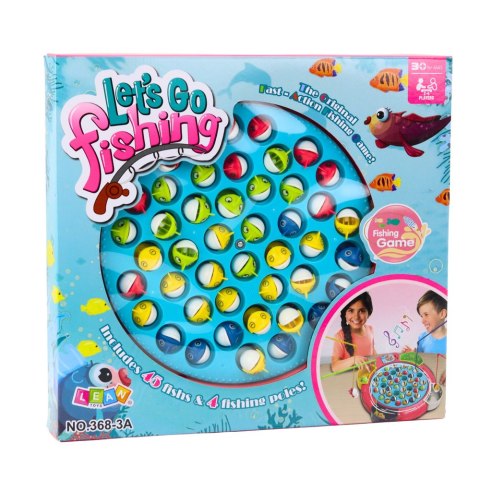 LEAN Toys Gra Interaktywna Zręcznościowa Na Baterie Łowienie Rybek Niebieska