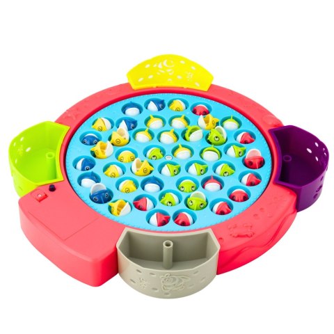 LEAN Toys Gra Interaktywna Zręcznościowa Na Baterie Łowienie Rybek Różowa