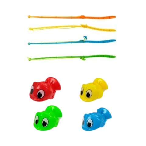 LEAN Toys Gra Interaktywna Zręcznościowa Na Baterie Łowienie Rybek Różowa
