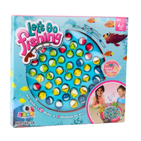 LEAN Toys Gra Interaktywna Zręcznościowa Na Baterie Łowienie Rybek Różowa