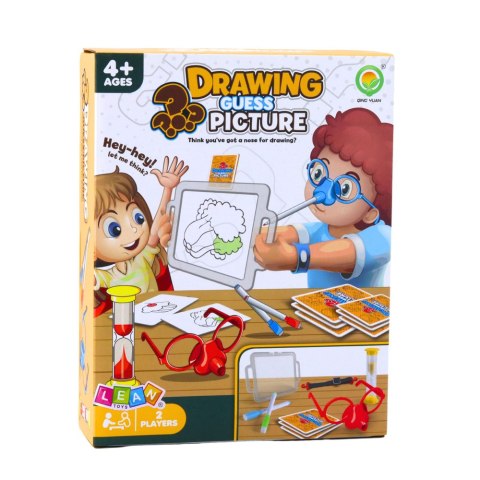 Gra Rodzinna Kalambury Narysuj i Zgadnij Obrazek Malowanie Nosem