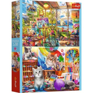 Puzzle - 2x500 - Sztuka malowania - Trefl 37530