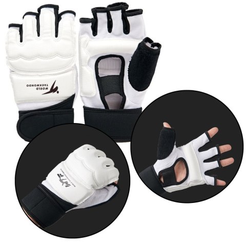 LEAN Rękawiczki Sportowe Do Taekwondo Etui Białe Rozmiar XS