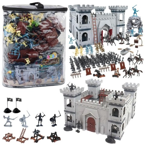 LEAN Toys Siedziba Piracka Zamek Figurki Rycerzy Piratów Broń Akcesoria 311el