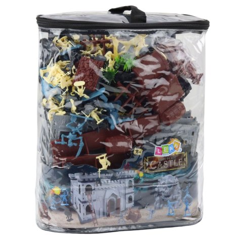 LEAN Toys Siedziba Piracka Zamek Figurki Rycerzy Piratów Broń Akcesoria 311el