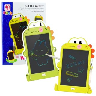 LEAN Toys Tablica Do Rysowania Pisania LCD Rysik Dinozaur Zielona