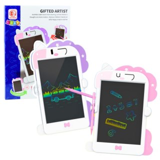 LEAN Toys Tablica Do Rysowania Pisania LCD Rysik Jednorożec Różowa