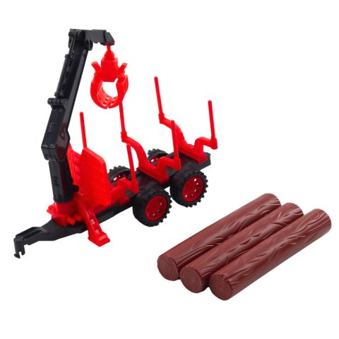 LEAN Toys Traktor Rolniczy Z Przyczepą HDS Do Transportu Drewna Bale