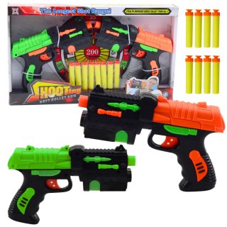 LEAN Toys Zestaw Dwa Pistolety Na Strzałki Piankowe Z Przyssawkami 8szt