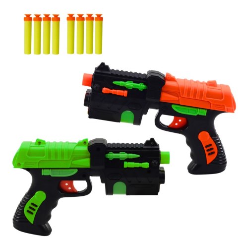 LEAN Toys Zestaw Dwa Pistolety Na Strzałki Piankowe Z Przyssawkami 8szt