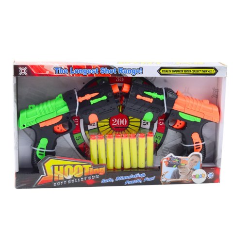 LEAN Toys Zestaw Dwa Pistolety Na Strzałki Piankowe Z Przyssawkami 8szt