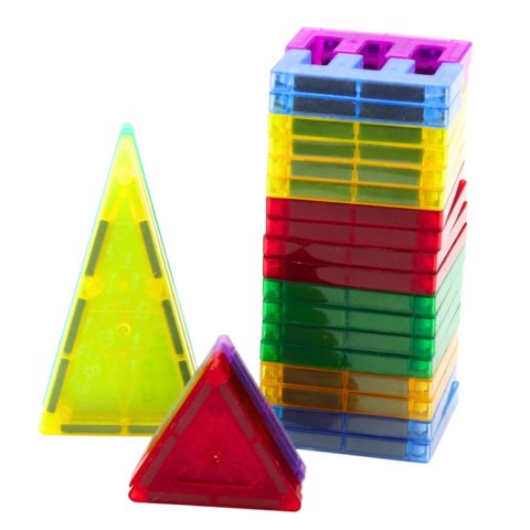 LEAN Toys Zestaw Klocki Magnetyczne W Walizce Kolorowe 57 El