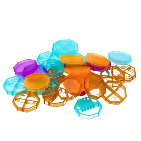 LEAN Toys Zestaw Klocki Magnetyczne W Walizce Kolorowe 57 El
