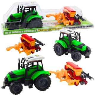 LEAN Toys Zestaw Traktor Ciągnik Rolniczy z Siewnikiem Maszyna Rolnicza