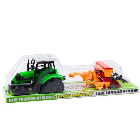 LEAN Toys Zestaw Traktor Ciągnik Rolniczy z Siewnikiem Maszyna Rolnicza