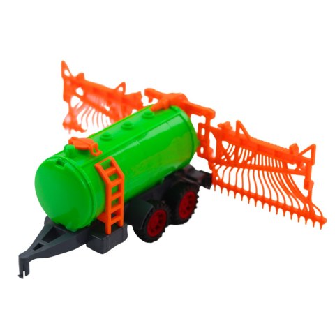 LEAN Toys Zestaw Traktor Rolniczy Farmerski Cysterna Zgrabiarka