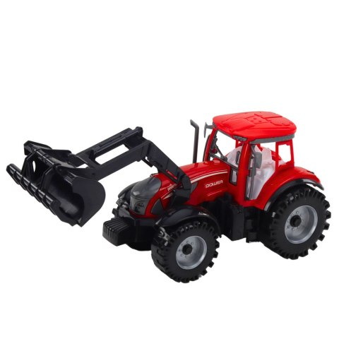 LEAN Toys Zestaw Traktor Z Ładowaczem i Prasą Rolniczą Czerwony
