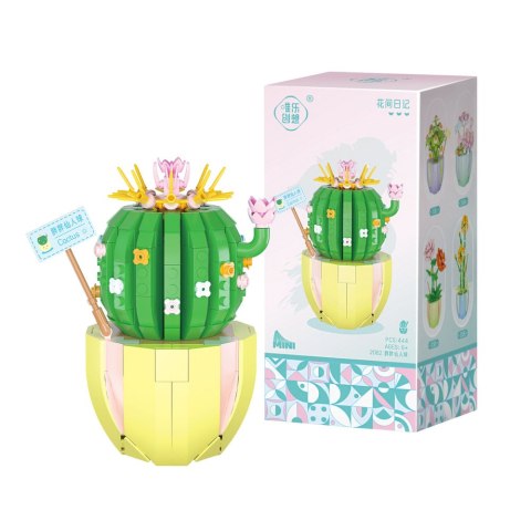 LEAN Toys Klocki Konstrukcyjne Kwiatki W Doniczkach Kolorowe 269-444 el.