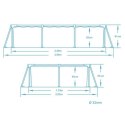 Basen ogrodowy stelażowy 259x170x61 cm zestaw 15w1 Bestway 56403N Bestway