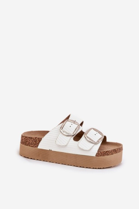 Sandał Klapki Model Lee Cooper LCW-25-35-3496L White - Step in style Sandał Klapki Model Lee Cooper LCW-25-35-3496L White - Step in style