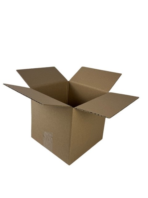 Karton klapowy, pudełko zrobione z tektury 3W 3 warstwowej, kolor szaro / brązowy, 350x250x150mm. 380G/M2. Zestaw 20 sztuk.