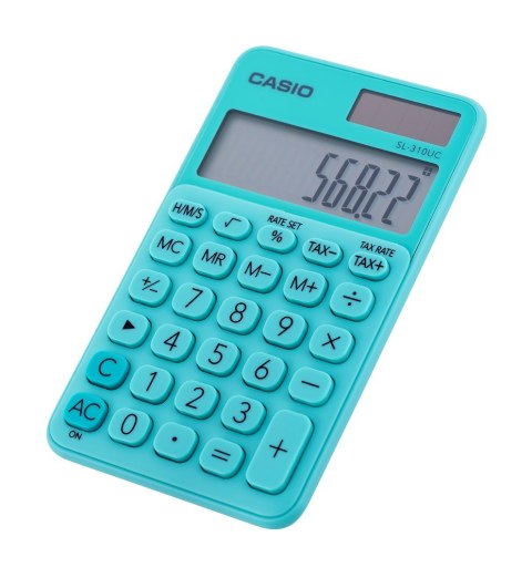 CASIO Kalkulator kieszonkowy SL-310UC-GN BOX, 10-cyfrowy, 70x118mm, kartonik, zielony CASIO Kalkulator kieszonkowy SL-310UC-GN BOX, 10-cyfrowy, 70x118mm, kartonik, zielony