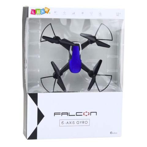 LEAN Toys Dron Sześcioosiowy Żyroskop Światła LED Obrót 360° Niebieski