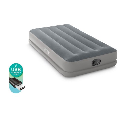Materac dmuchany 191x 99x30cm z wbudowaną pompką elektryczną INTEX 64112 INTEX