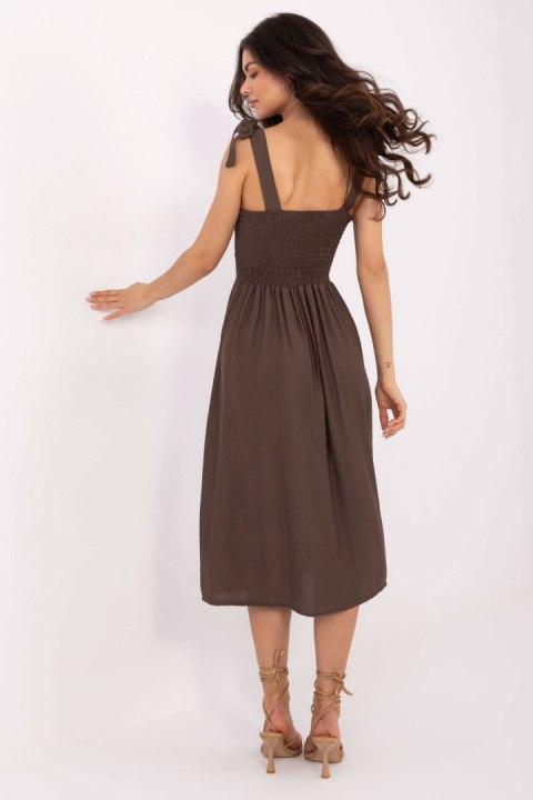 Sukienka Model MI-SK-A1830.69 Dark Brown - Italy Moda Sukienka Model MI-SK-A1830.69 Dark Brown - Italy Moda