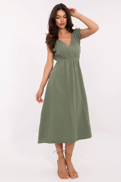 Sukienka Model MI-SK-122126.77 Khaki - Italy Moda Sukienka Model MI-SK-122126.77 Khaki - Italy Moda