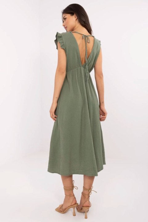 Sukienka Model MI-SK-122126.77 Khaki - Italy Moda Sukienka Model MI-SK-122126.77 Khaki - Italy Moda