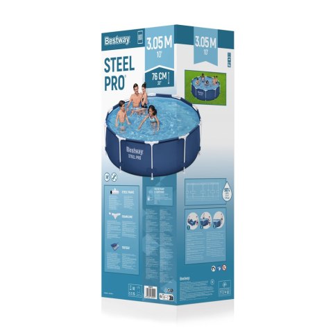 Bestway Basen Ogrodowy Stelażowy 305 cm x 76 cm Bestway 56679 Bestway Basen Ogrodowy Stelażowy 305 cm x 76 cm Bestway 56679