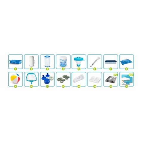 INTEX Basen ogrodowy stelażowy 260 x 160 x 65 cm zestaw 15w1 INTEX 28271 INTEX Basen ogrodowy stelażowy 260 x 160 x 65 cm zestaw 15w1 INTEX 28271