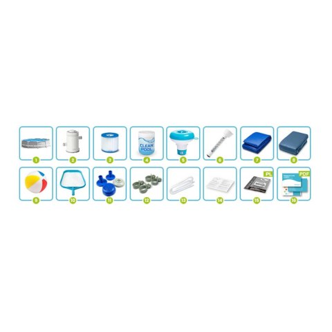 Basen ogrodowy stelażowy 305 x 76 cm zestaw 15w1 INTEX 26702 INTEX