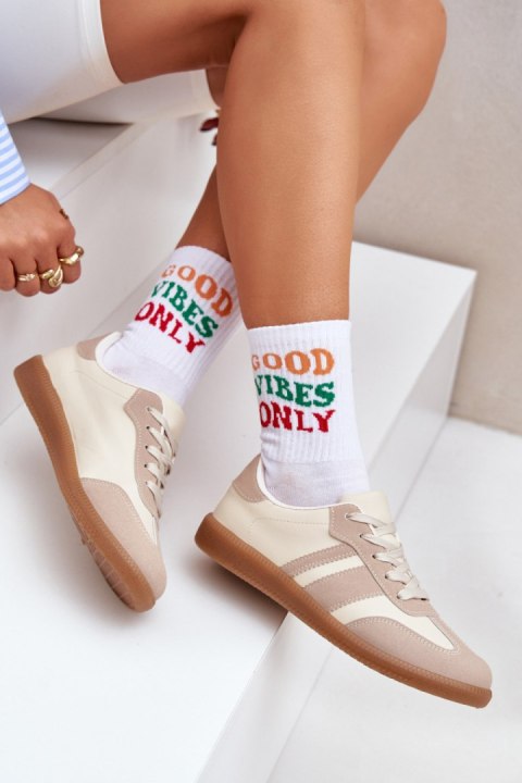Buty Sportowe Model Nonalorin LA293P Beige - Step in style Buty Sportowe Model Nonalorin LA293P Beige - Step in style