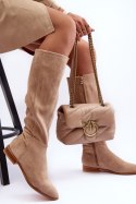 Kozaki Model Eelin MV318 Beige Zamsz - Step in style