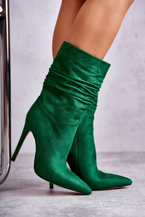 Botki Model Laguna C-252 Green - Step in style Botki Model Laguna C-252 Green - Step in style