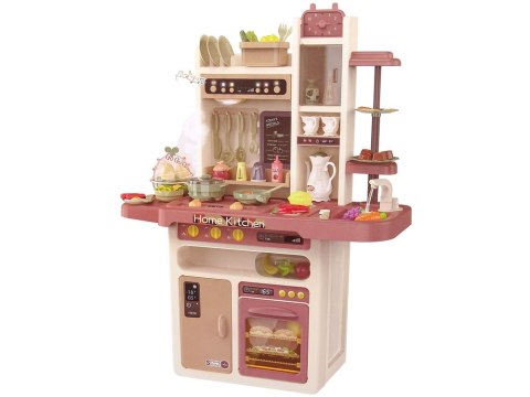 LEAN Toys Kuchnia Dla Dzieci Woda Para Wodna Dźwięk Światła Akcesoria 65 Elementów