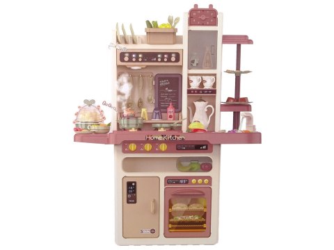 LEAN Toys Kuchnia Dla Dzieci Woda Para Wodna Dźwięk Światła Akcesoria 65 Elementów