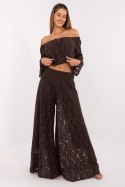 Spodnie Damskie Model MI-SP-88501.81 Dark Brown - Italy Moda