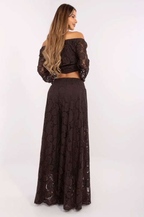 Spodnie Damskie Model MI-SP-88501.81 Dark Brown - Italy Moda Spodnie Damskie Model MI-SP-88501.81 Dark Brown - Italy Moda