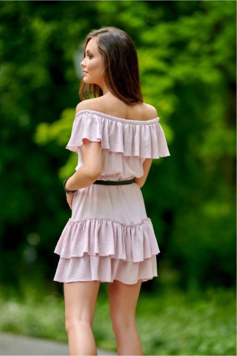 Sukienka Model ROZ SUK0291 Pink - Roco Fashion Sukienka Model ROZ SUK0291 Pink - Roco Fashion