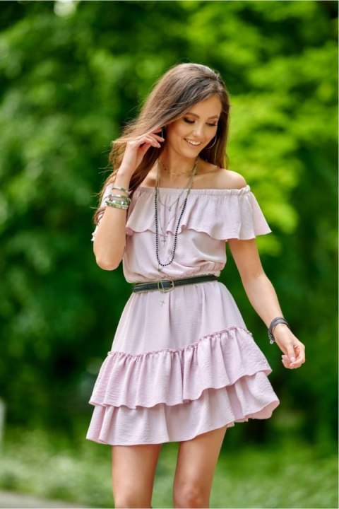 Sukienka Model ROZ SUK0291 Pink - Roco Fashion Sukienka Model ROZ SUK0291 Pink - Roco Fashion