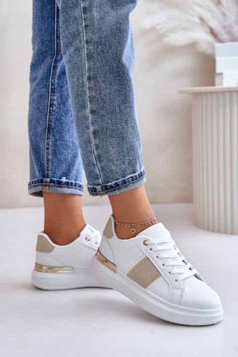 Buty Sportowe Model Nevisase R11 Beige - Step in style Buty Sportowe Model Nevisase R11 Beige - Step in style