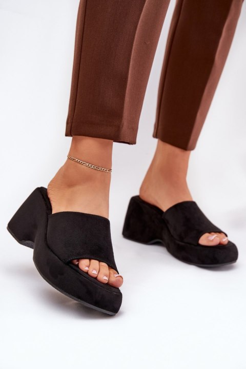 Sandał Klapki Model Afisal 1763 Black - Step in style Sandał Klapki Model Afisal 1763 Black - Step in style